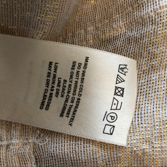 Anthropologie Hei Hei Light Weight Bomber Style Gold Metalic Thread - Picture 7 of 10